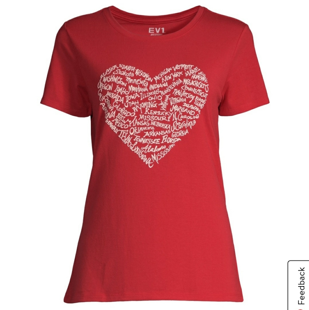 EV1 Red with White Heart United States XXL